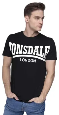Image de T-shirt hommes coupe régulière YORK Noir S Lonsdale