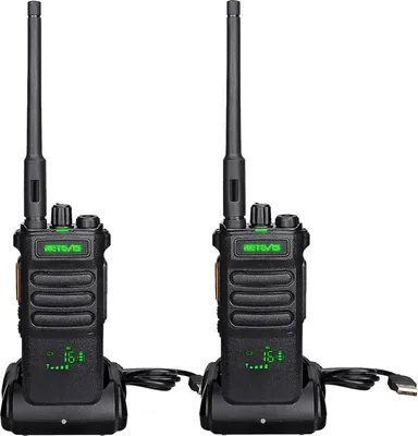 Produktbild von Retevis RT86 Walkie Talkie, Profi Funkgerät mit großer Reichweite, 2600 mAh, Bildschirm, Robust, Notfallalarm, Wiederaufladbare Hochleistungs 2 Stück