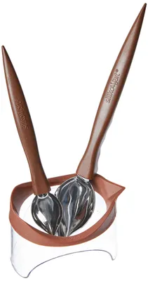 Dekorationsset Löffel + Tasse, Edelstahl, 2-teilig, silber