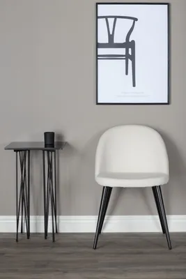 Produktbild von Venture Home Stuhl Velvet Weiß 2er-Pack