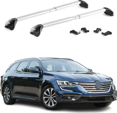 Image de Barres de toit transversales pour Renault Talisman Break 2016-2022 Alu Gris ABE