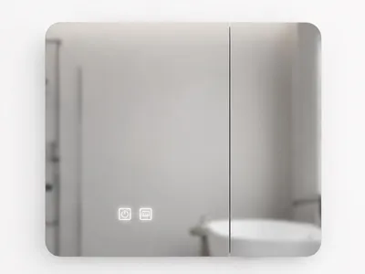 Image de Armoire miroir LED salle de bain blanche - 80 cm - ELINA