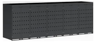Produktbild von Wagenmüllbehälter für 5 Behälter in Anthrazit