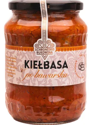 Zdjęcie produktu dla Kiełbasa po bawarsku 700g - Schronisko Bukowina