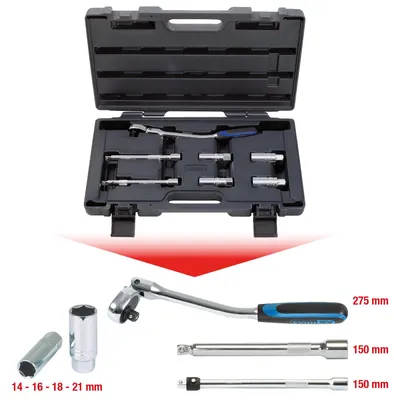 Produktbild von KS Tools Zündkerzen-Service-Satz 3/8" CHROMEplus, 7-tlg.