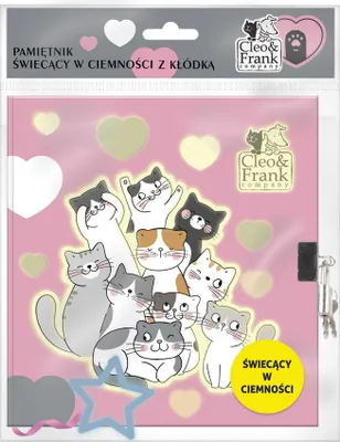 Immagine prodotto di Agenda fosforescente con lucchetto Cats 39 Cleo e Frank Derform