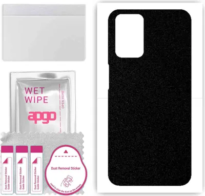 Produktbild von apgo Rückseite Schutzfolie, Skin, kompatibel mit Oppo A54 (2021), Hinten Displayschutzfolie aus Vinylfolie, kratzfest, einfache Montage - Mattschwarz