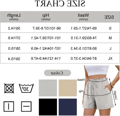 Sommerliche Leinen Bermuda Shorts für Damen mit Hoher Taille und Taschen - Lässige Sportliche Kurze Hose für Strand, Camping