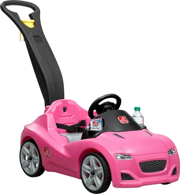 Produktbild von Step2 Whisper Ride Kinderauto / Rutscher in Rosa | Spielzeug Auto mit Schiebestange | Kinderfahrzeug / Rutscherauto ab 1.5 Jahre