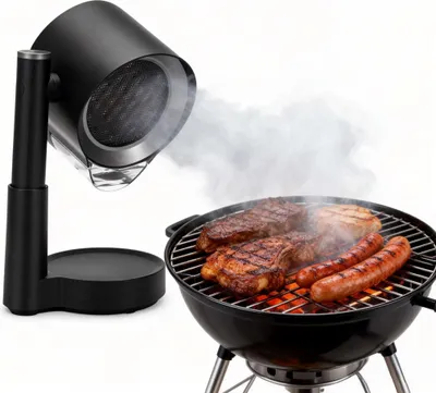 Zdjęcie produktu dla Okap kuchenny Zimilo, 3600 obr./min, 3 poziomy, przenośny, regulowana wysokość i kąt nachylenia, do grillowania w pomieszczeniach/fondue