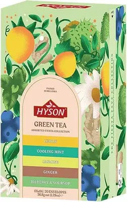 Produktbild von HYSON Grüner Tee Assorted 37g (20 Beutel, Teekollektion)