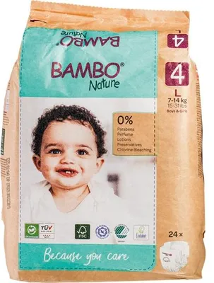 Productafbeelding van Bambo Nature Luiers 4 (24 stuks)
