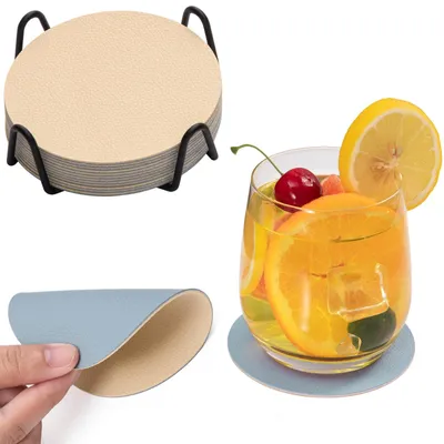Produktbild von Glasuntersetzer - 12er Set - Für Getränke - Rund