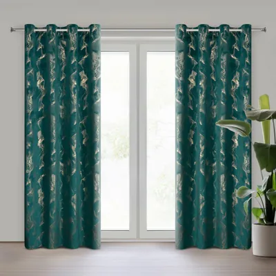 Produktbild von Fertigvorhang Naira 140x250 cm dunkel türkis EUROFIRANY