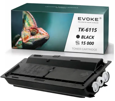 Image de Cartouche de toner compatible avec l'imprimante Kyocera TK6115 1T02P10NL0 TK-6115, noire, rendement de 15 000 pages, compatible avec les modèles ECOSYS M4125idn, M4125idt et M4132idn