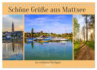Immagine prodotto di Cari saluti da Mattsee (calendario da tavolo 2027, formato DIN A5 orizzontale), calendario mensile CALVENDO