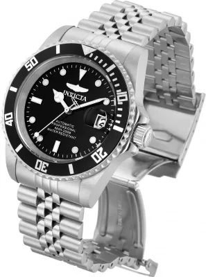 Obrázek produktu pro Invicta Pro Diver 29178 Pánské Hodinky - Automatické Hnutí - Nerezová Ocel s Černým Ciferníkem - 42 mm