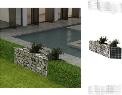 Produktbild von vidaXL Gabionenkorb Pflanzkasten Gemüse-Hochbeet Stahl 120×30×50 cm -  Zaunfelder
