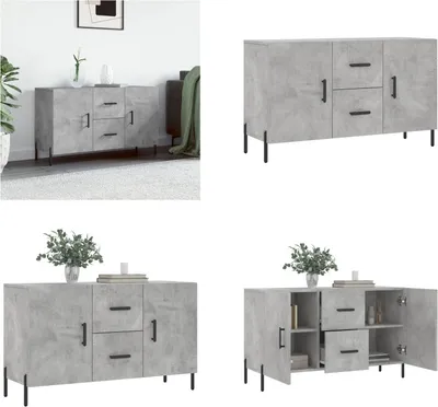 Produktbild von vidaXL Sideboard Betongrau 100x36x60 cm Holzwerkstoff - Sideboard - Sideboards - Schrank - Lagerschrank