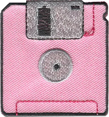 Produktbild von Diskette Floppy - Aufnäher, Bügelbild, Aufbügler, Applikationen, Patches, Flicken, Zum Aufbügeln, Größe: 5,5 x 5,5 cm