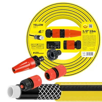 Obrázok produktu pre Postrekovacia súprava 4 žltá 1/2" 15 m