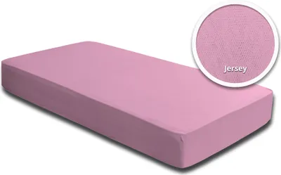 Produktbild von Spannbettlaken Babybett Kinder rosa 60x120 cm - 70x140 cm Jersey Baumwolle