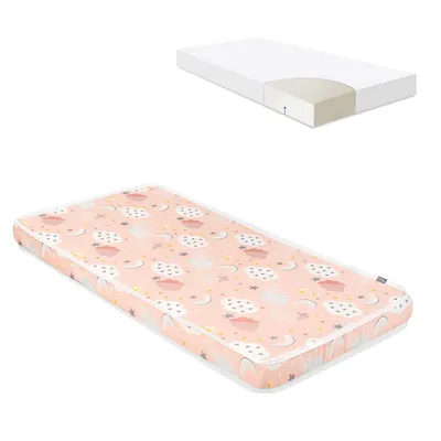 Produktbild von Kikkaboo Babybett Matratze Fantasia Cloud 120 x 60 x 9 cm, Baumwollbezug orange