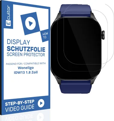 Produktbild von 2x 3D Schutzfolie Matt für Woneligo IDW13 1.8 Zoll Display Flexibel Full Cover