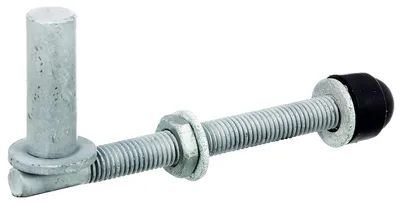 Imagen del producto de Clavijas de acero, galvanizadas, con un pasador de 16 mm de diámetro, rosca de 13 mm, juego de 2 unidades, para fijaciones