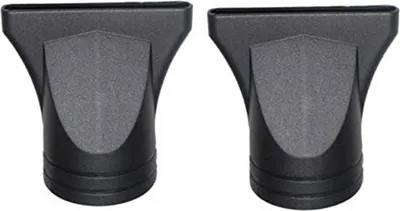 Two black hair dryer attachments are shown against a white background.