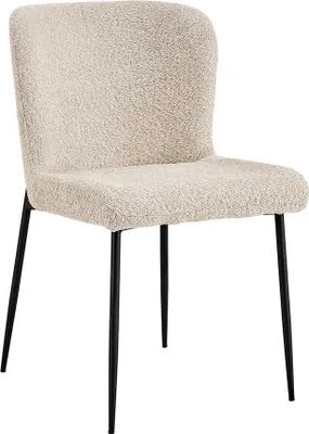 Produktbild von Lisa Bouclé beige Stuhl - Metallbeine, H 85 x B-L 50 x T-P 62 cm