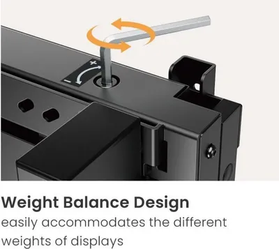 Produktbild von Equip Wandhalterung 60"-100"/1TFT Up-Down 1Gelenk 90Kg sw retail