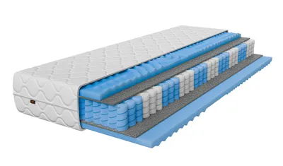 Produktbild von Matratze 160x200 Taschenfederkernmatratze massierend mittelfest H3 Hyperelastic 26 cm bequem mit beidseitigem Bezug