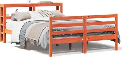 Obrázek produktu pro vidaXL Postel z masivu bez matrace Vosk hnědý 160x200 Borovicové dřevo
