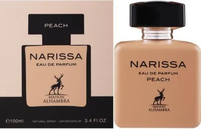 A product shot of a perfume bottle and its packaging.