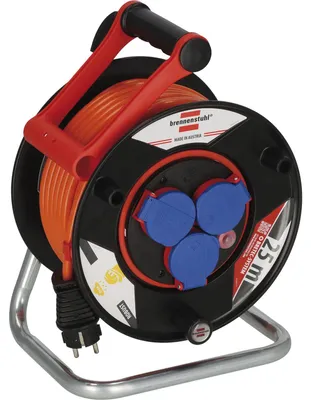 Obrázek produktu pro Kabelový naviják Brennenstuhl 25m Garant ST290+Bretec - 3G1.5 s Cablepilot, 3 zásuvky, IP44