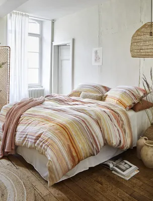 Produktbild von Irisette Mako-Satin Bettwäsche-Garnitur Magic 8884  Farbe aproco Größe  135x200+80x80cm AL