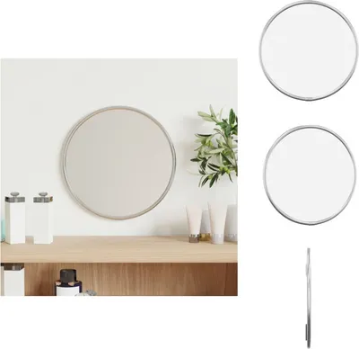 Zdjęcie produktu dla vidaXL Lustro ścienne srebrne okrągłe Ø 20 cm - Lustro