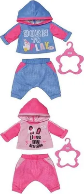 Obrázok produktu pre BABY born Jogging Suits 2 assorted, sada oblečenia pre bábiku, 3 rok / roky, 93 g