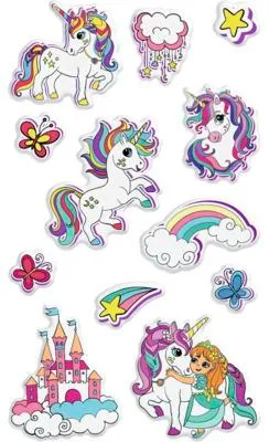 Produktbild von Ministicker Einhorn & Schloss 12-tlg.