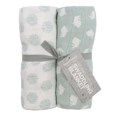 Image de Muslindecken - Vert menthe 2er pack