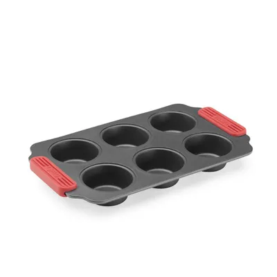 Image de Moules à muffins Lékué - en carbone, antiadhésifs, pour 6 muffins, 36 x 18 x 4 cm