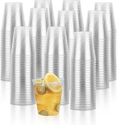 Immagine prodotto di Set di 300 bicchierini in plastica riciclabile da 50 ml, resistenti e trasparenti, ideali per feste, compleanni e barbecue