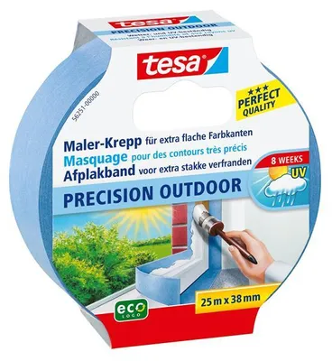 Imagen del producto de Cinta adhesiva de papel kraft para pintura, de alta precisión y para uso en exteriores, con certificación ecológica tesa ecoLogo