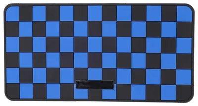 Immagine prodotto di Tappetino antiscivolo per auto Einparts, nero e blu, motivo a scacchiera