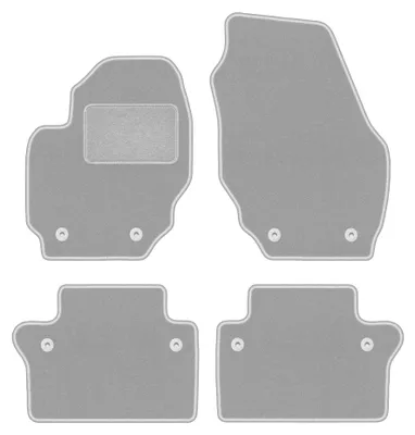 Imagen del producto de Alfombrillas de moqueta para Volvo S80 II 2010-2017 (sedán) – juego de 4 piezas, grises, a medida – Wielganizator OSLO
