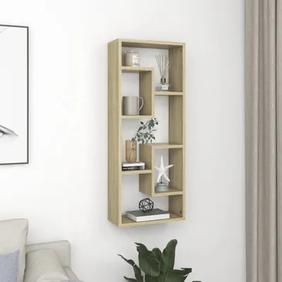 Image de vidaXL Étagère murale Chêne Sonoma 36x16x90 cm Bois composite - Étagères murales