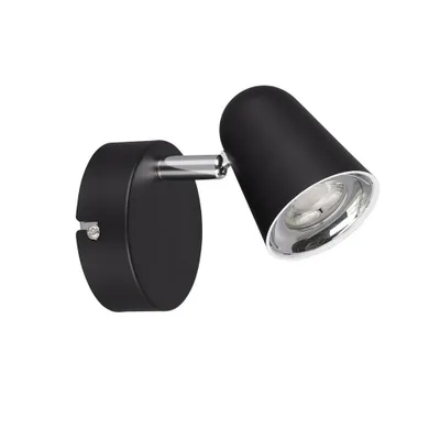 Immagine prodotto di Applique LED TOULOUSE nero-cromato 3W, bianco caldo, 400 lm, metallo, dimensioni: 15x9x12 cm, IP20, RL