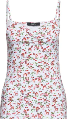 Produktbild von QUEEN KEROSIN Trägertop Mit All-Over-Print Deer Offwhite Xs