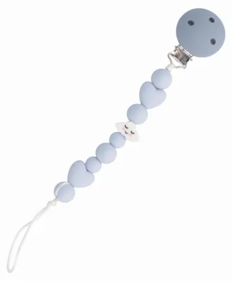Produktbild von PARSA Beauty Baby Schnullerkette blau mit Silikonkugeln praktisches Zubehör